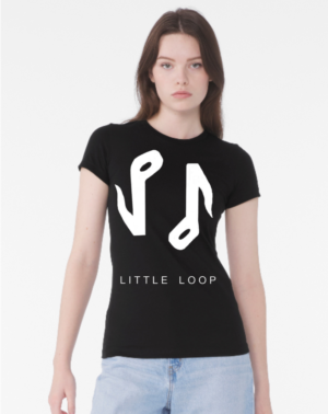 W Black Logo shirt Little Loop Logo Black T-Shirt - Women